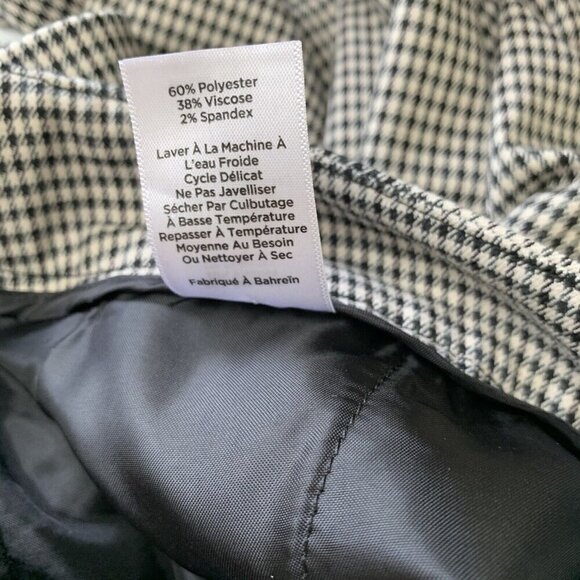 Talbots Heritage Pants Womens Size 8 Black Houndstooth Straight Leg - Picture 11 of 11